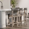 Maven Lane Alexander Rotating Low Back Kitchen Stool in Vegan Leather Seat, Set of 4 - 3 of 4