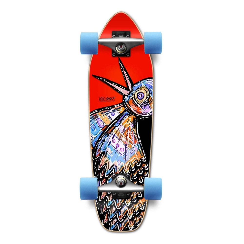 Photos - Skateboard Yocaher 27" Complete Mini Cruiser  - Bird Red