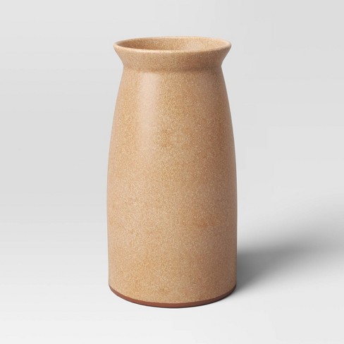 Large Ceramic Vase with Exposed Clay on Bottom Brown - Threshold™ - image 1 of 3