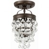 Crystorama Lighting Calypso 1 - Light Semi-Flush Mount in  Vibrant Bronze - 3 of 4