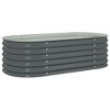 vidaXL Garden Raised Bed Grey Galvanized Steel 157.5 x 31.5 x 31.9 in - 2 of 4