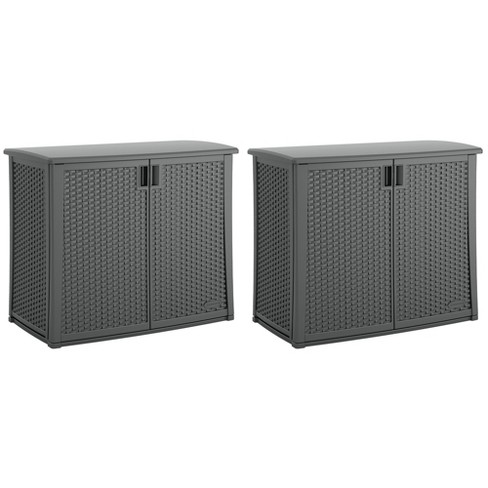 Plastic outdoor deals storage cabinet