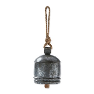 tagltd Classic Artisan Made Large Silver Bell - Decorative Holiday Decor for Christmas, Gray Iron, 8.5" H x 5.75" L x 5.75" W - 1 of 1