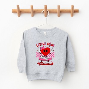 The Juniper Shop Little Miss Valentine Skateboard Youth Ultra-Soft Graphic Sweatshirt - 1 of 3