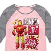 Girls' - Marvel - Iron Man Action Figure Shirt Tail Raglan Graphic T-shirt - 2 of 3