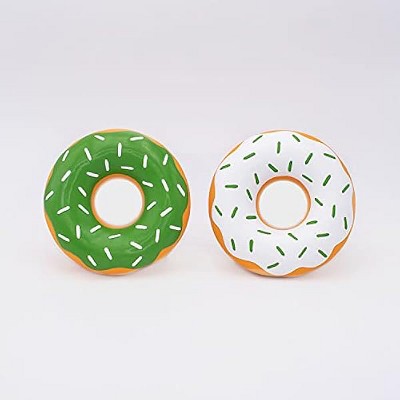ZippyPaws - Latex Donutz, No Stuffing Squeaky Dog Toy, Holiday Themed, St. Patrick's Day - 2 Count