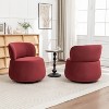 SEYNAR Contempoary Velvet 360 Degree Swivel Round Accent Chair with Metal Base Set of 2 - 2 of 4