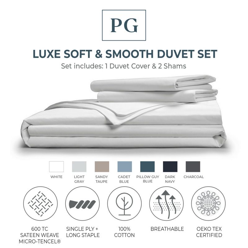 Luxe Soft & Smooth 100% Tencel Duvet Cover Set, 1 of 9