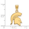 Black Bow Jewelry 14k Yellow Gold Michigan State Spartans NCAA Medium Pendant - 2 of 3