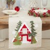Saro Lifestyle Cozy Christmas Cottage Table Runner, 16"x70", Beige - 3 of 3