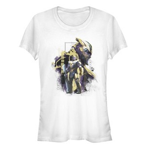 Juniors Womens Marvel Avengers: Endgame Thanos Dusty Profile T-Shirt - 1 of 3