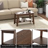 Coffee table with two levels of storage space, modern industrial farmhouse living room coffee table, easy to assemble - 3 of 4