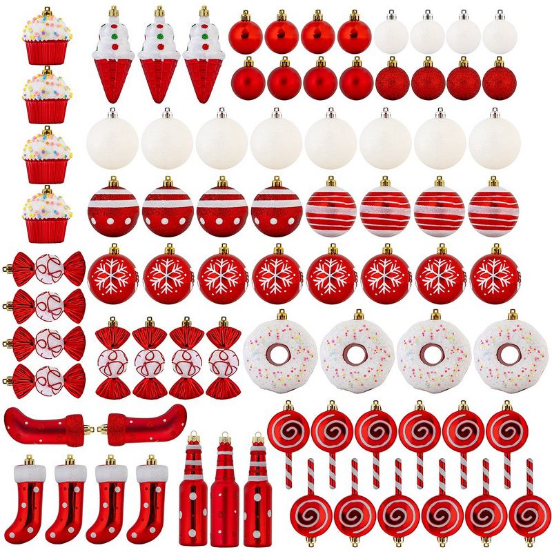 R N' Ds Candy cane Ornament Set - Red and White - 82 Pack, 2 of 6