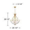 Franklin Iron Works Katrina 25 1/4" Gold Leaf 3-Light Bowl Pendant - 4 of 4