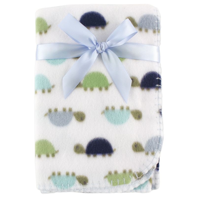 Luvable Friends Baby Boy Coral Fleece Blanket, Turtle, One Size, 1 of 3