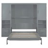 KIGFTSOD Queen Size Murphy Bed Wall Bed with Closet ,Drawers and Shelves - 4 of 4