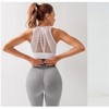 Garvee Womens Sports Bras Multipack High Impact No Underwire Gathering Shockproof Hollow Back Outside Vest Running Yoga Bra - 4 of 4