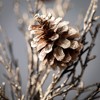 Sullivans Artificial 29.5" Gold Pinecone Twig Stem - 2 of 2