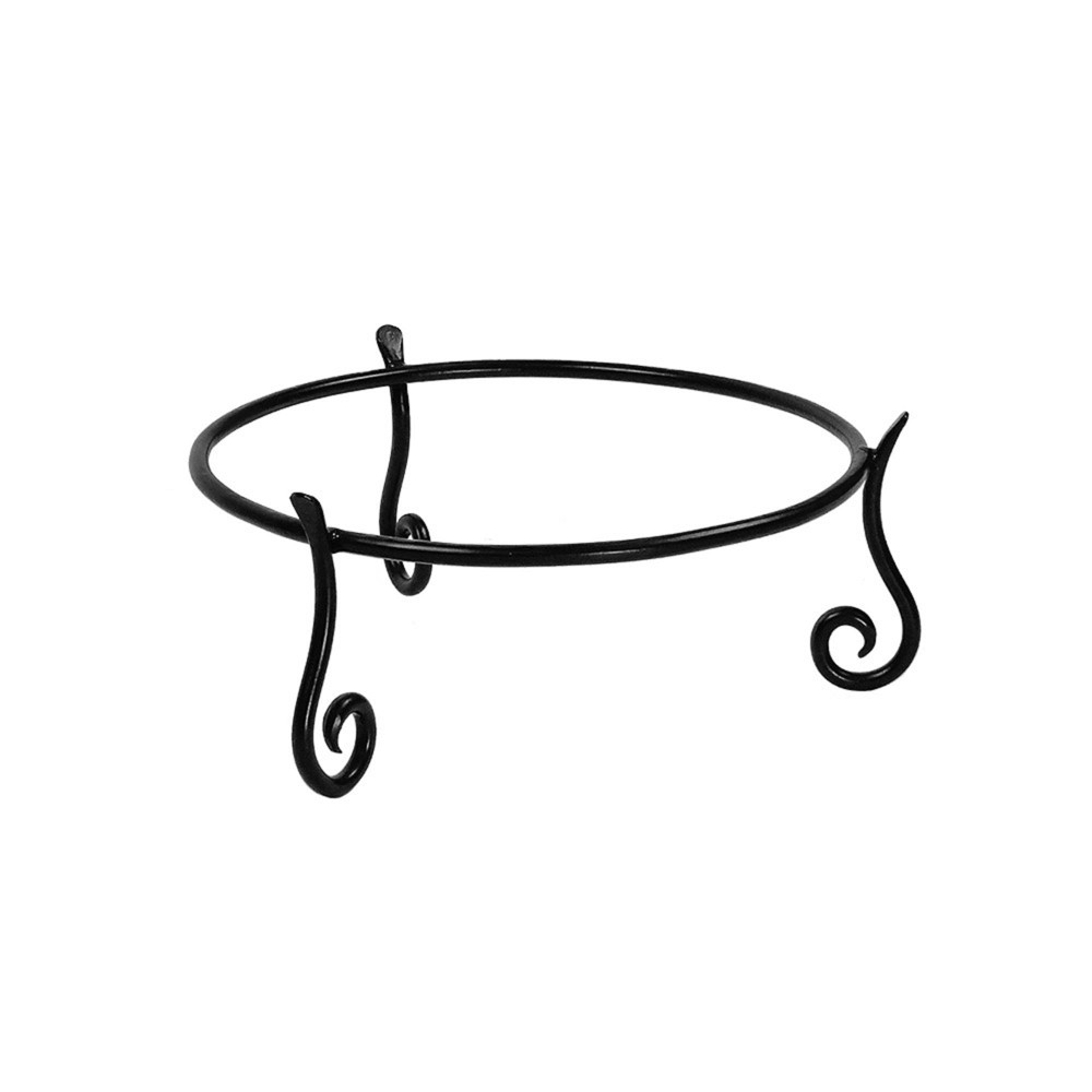 Photos - Plant Stand Versatile Iron Short Ring Stand Black Powder Coat Finish - Achla Designs