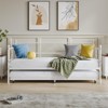 GustoWave Twin Size Daybed Frame, Heavy Duty Metal Slats Mattress Foundation Platform Sofa Bed with Trundle for Bedroom Living Room - 3 of 4