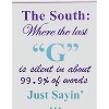 Manual Woodworkers and Weavers The South Inspirational Metal Wall Sign Set, Gray and Purple, 14.5 x 19.5 Inches, Rustic Southern Quote Decor, Set of 2 - 3 of 3