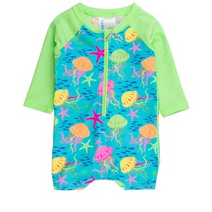RuggedButts Baby/Toddler Boys UPF50+ Long Sleeve One Piece Rash Guard - 1 of 2