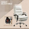 TopComfy Accent Chairs Massage Office Chair Heated Reclining Chair with Footrest Comfortable Chair Soft Seat for Office, White, 25.5"*28.3"*46" - 4 of 4