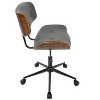 Okak Mid-Century Height-Adjustable Office Chair, Criss Cross Chair with Universe Wheels and Walnut Base, Desk Chair for Home, Office - 3 of 4