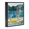 Stupell Industries Kids on Swimming Dock Abstract Framed Giclee Art, Black, 17" x 17" - 2 of 4