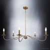 Urban Ambiance Luxury New Traditional Chandelier,  12''H x 41''W,  Brushed Gold Finish, ULB2061 - 3 of 4