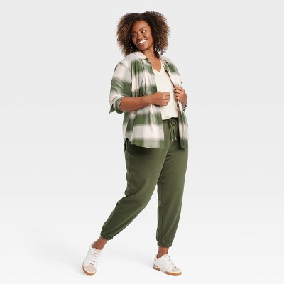 Women's Long Sleeve Flannel Button-Down Shirt - Ava & Viv - Picture 8 of 14