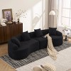 Modern Curved Modular Sectional Sofa with Chenille Upholstery, Compression Sleeper Couch with Cushions for Apartment or Living Room-Tanpinhause - 2 of 4