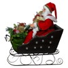 Northlight 32" Red Traditional Jolly Santa Claus in Jewel Sleigh Christmas Figurine - 3 of 4