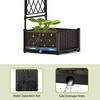 90.5" Decorative Garden Arbor, with Planter Boxes, Metal Arch Trellis for Lawn and Backyard - 4 of 4