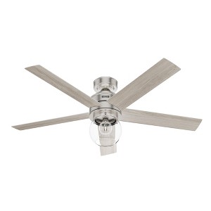 Hunter 52" Xidane Brushed Nickel Lighted Ceiling Fan with 5 Light Gray Oak Blades and Handheld Remote Control - 1 of 1