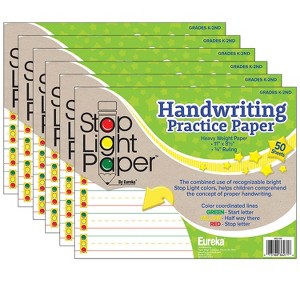 Eureka® Stop Light Paper Practice Paper Notepad, 50 Sheets, Pack of 6 - 1 of 3