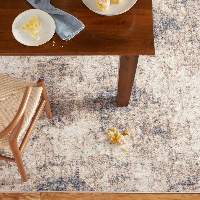 Rein Abstract Cloud Brown and Beige Synthetic 8' x 10' Area Rug