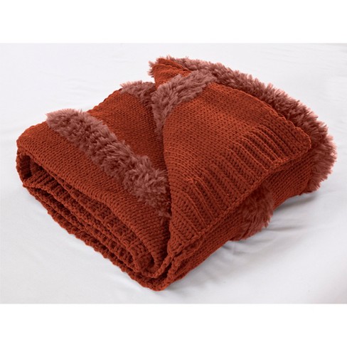 Orange throw blanket online target