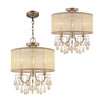 Crystorama Lighting Hampton 3 - Light Chandelier in  Antique Brass - 3 of 4