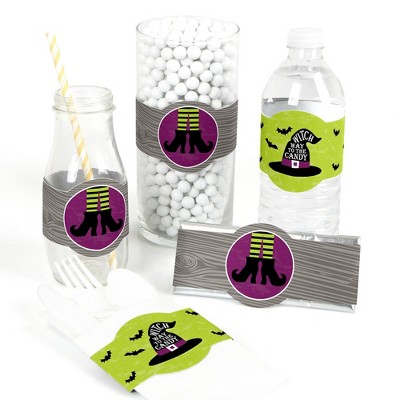 Big Dot of Happiness Happy Halloween - DIY Party Supplies - Witch Party DIY Wrapper Favors and Decorations - Set of 15