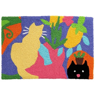 Jellybean “What’s That?” Dog Doormat – Vibrant Entryway Rug, 20" x 30", Indoor/Outdoor