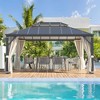 EROMMY 12'x16' Hardtop Gazebo, Permanent Outdoor Aluminum Patio Gazebo with Aluminum Composite Double Roof for Patio Lawn and Garden - 2 of 4