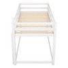 CAVINAS Twin over Twin Bunk Bed Pine Bed Frame with Full-length Guardrail and Ladder, Space Saving, White - 3 of 4