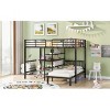 Streamdale Full Over Twin Metal Bunk Bed with Built-in Desk, Shelves and Ladder, Black - 4 of 4