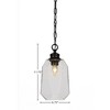 Toltec Lighting Rocklin 1 - Light Pendant in  Matte Black with 6.25" Clear Bubble Shade - 2 of 2