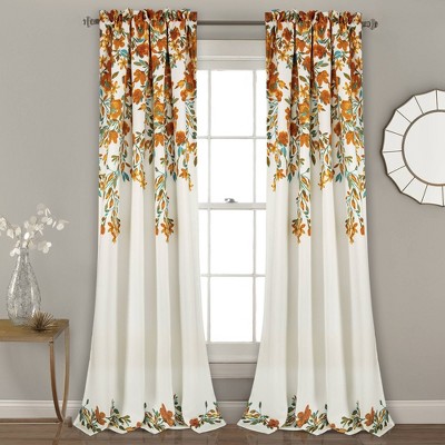Set of 2 Tanisha Light Filtering Window Curtain Panels - Lush Décor