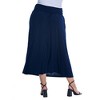 24seven Comfort Apparel Foldover Plus Size Maxi Skirt With Pockets - 3 of 4