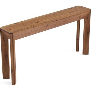 Lantine Solid Wood 63" Console Table for Living Room, Farmhouse Entryway Table with Integrated Splayed Legs for Hallway - 1 of 4