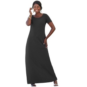 Jessica London Women's Plus Size Petite Stretch Cotton T-Shirt Maxi Dress - 1 of 4