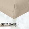 FURNIinspire Outdoor Seat Cushions 2 Pcs Set High Back Patio Chair Cushions, Solid Color Seat Cushion For Garden Porch, Beige, 44"*22"*4" - 4 of 4